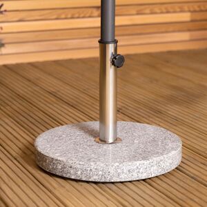 Charles Bentley 15Kg Round Granite Parasol Base Stone Umbrella Stand Charles Bentley 15Kg Round Granite Parasol Base Stone Umbrella Stand