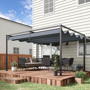 Outsunny 4 x 3m Metal Pergola Gazebo Patio Sun Shelter - Pergola Outsunny 4 x 3m Metal Pergola Gazebo Patio Sun Shelter - Pergola