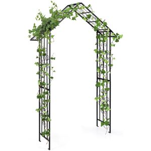 Costway Modern Garden Arbor Garden Trellis Pergola w/Multiple Side Crossbars Costway Modern Garden Arbor Garden Trellis Pergola w/Multiple Side Crossbars