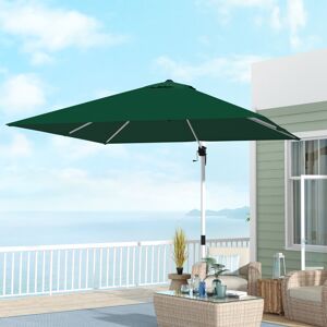Outsunny 3 x 3(m) Cantilever Roma Parasol Garden Umbrella with Cross Base Green Outsunny 3 x 3(m) Cantilever Roma Parasol Garden Umbrella with Cross Base Green