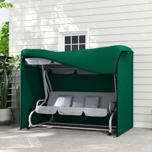 Outsunny 3 Seater Garden Swing Cover, Windproof and Anti-UV, Green Outsunny 3 Seater Garden Swing Cover, Windproof and Anti-UV, Green