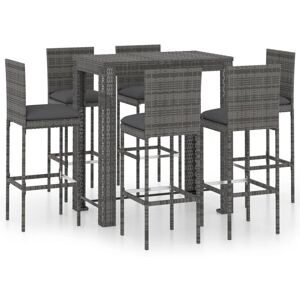 (100 x 60.5 x 110.5 cm/ 6 piece) vidaXL Garden Bar Set with Cushions Patio 3/5/7 (100 x 60.5 x 110.5 cm/ 6 piece) vidaXL Garden Bar Set with Cushions Patio 3/5/7