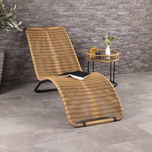 Charles Bentley Zanzibar Sun Lounger Bed Natural PE Rattan With Powder Coated Fr Charles Bentley Zanzibar Sun Lounger Bed Natural PE Rattan With Powder Coated Fr