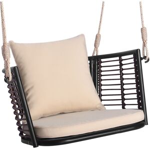 Casart Patio Hanging Rattan Basket Chair Swing Hammock Chair w/Seat Cushion Casart Patio Hanging Rattan Basket Chair Swing Hammock Chair w/Seat Cushion