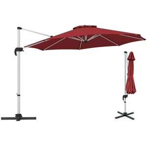 Costway 3M Round Patio Parasol Outdoor Adjustable Cantilever Umbrella w/ 360 Rotation Costway 3M Round Patio Parasol Outdoor Adjustable Cantilever Umbrella w/ 360 Rotation