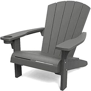 Keter Alpine Adirondack Outdoor Garden Furniture Chair - Graphite Grey Keter Alpine Adirondack Outdoor Garden Furniture Chair - Graphite Grey