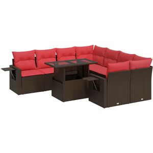 Vidaxl Garden Sofa Set - Synthetic Rattan, Waterproof Storage, Modular Design Vidaxl Garden Sofa Set - Synthetic Rattan, Waterproof Storage, Modular Design