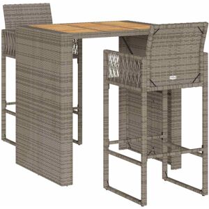 (grey, 105 cm/ 2 piece) vidaXL Garden Bar Set without Cushions Outdoor Bar Set P (grey, 105 cm/ 2 piece) vidaXL Garden Bar Set without Cushions Outdoor Bar Set P
