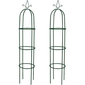 vidaXL Garden Arch Tower Set - Durable Iron Construction, 2 pieces, Dark Green, vidaXL Garden Arch Tower Set - Durable Iron Construction, 2 pieces, Dark Green,