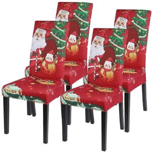 Unbranded (As show, One size) Universal Stretch Christmas Chair Covers Set of 4 Removable Unbranded (As show, One size) Universal Stretch Christmas Chair Covers Set of 4 Removable