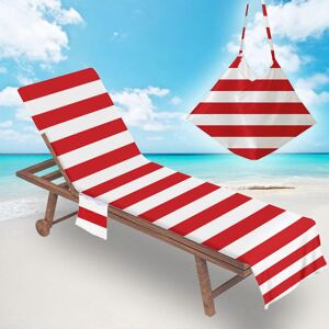 Unbranded (As show, One size) Sun Lounger Covers (75x210cm,Red Stripes) Beach Towel, Porta Unbranded (As show, One size) Sun Lounger Covers (75x210cm,Red Stripes) Beach Towel, Porta