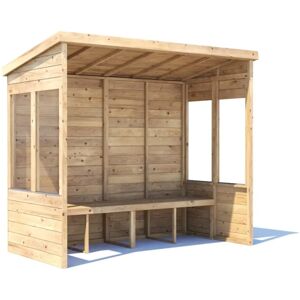 Dunster House Garden Arbour With Glazed Panels, W2.4m x D1.2m / W8' x D4', Press Dunster House Garden Arbour With Glazed Panels, W2.4m x D1.2m / W8' x D4', Press