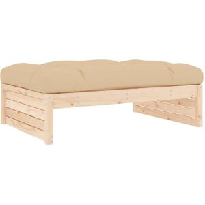 (natural pine, footrest) vidaXL Middle Sofa Outdoor Sectional Sofa with Cushions (natural pine, footrest) vidaXL Middle Sofa Outdoor Sectional Sofa with Cushions