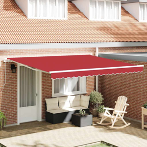 vidaXL Retractable Awning Marine blue 400 x 300 cm Polyester vidaXL Retractable Awning Marine blue 400 x 300 cm Polyester