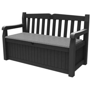 Keter Eden Bench 265L Outdoor 60% recycled Garden Furniture Storage Box Graphite Keter Eden Bench 265L Outdoor 60% recycled Garden Furniture Storage Box Graphite