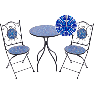 Beliani Garden Vintage Metal Bistro Set - Garden Furniture Beliani Garden Vintage Metal Bistro Set - Garden Furniture