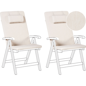 Beliani Set of 2 Back/Seat Cushions JAVA/AMANTEA PREMIUM 50 x 70 cm Light Beige Beliani Set of 2 Back/Seat Cushions JAVA/AMANTEA PREMIUM 50 x 70 cm Light Beige