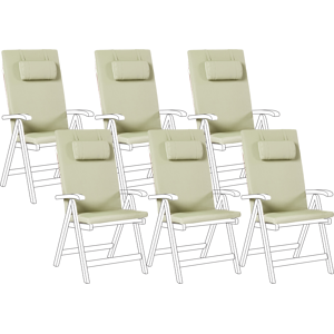 Beliani Set of 6 Back/Seat Cushions JAVA/AMANTEA PREMIUM 50 x 70 cm Green Beliani Set of 6 Back/Seat Cushions JAVA/AMANTEA PREMIUM 50 x 70 cm Green