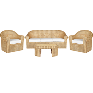 Beliani Garden Set - Boho Style Durable Rattan Outdoor Furniture Beliani Garden Set - Boho Style Durable Rattan Outdoor Furniture