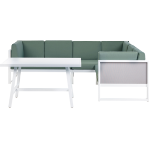 Beliani Modern Garden Set - Castella/Fratte - Aluminum Table, Waterproof Cushions Beliani Modern Garden Set - Castella/Fratte - Aluminum Table, Waterproof Cushions