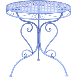 Beliani Bistro Table ALBINIA 70 cm 70 cm Metal Blue Beliani Bistro Table ALBINIA 70 cm 70 cm Metal Blue