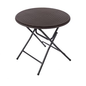 Oypla 80cm Round Folding Heavy Duty Outdoor Rattan Patio Garden Bistro Table Oypla 80cm Round Folding Heavy Duty Outdoor Rattan Patio Garden Bistro Table
