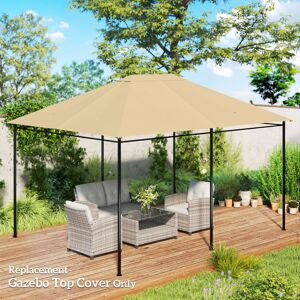 Outsunny 3 x 4m Gazebo Canopy Replacement Gazebo Roof Cover, Khaki Outsunny 3 x 4m Gazebo Canopy Replacement Gazebo Roof Cover, Khaki