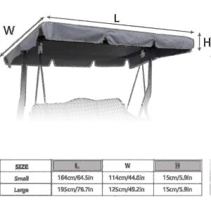 Unbranded (Larger) Replacement canopy for 3-seater swing, covers for outdoor garden furnit Unbranded (Larger) Replacement canopy for 3-seater swing, covers for outdoor garden furnit