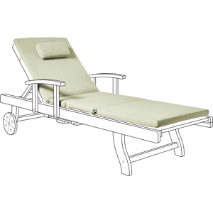 Beliani Sun Lounger Pad Cushion TOSCANA/JAVA/AMANTEA PREMIUM 189 x 58 cm Green Beliani Sun Lounger Pad Cushion TOSCANA/JAVA/AMANTEA PREMIUM 189 x 58 cm Green