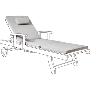 Beliani Sun Lounger Pad Cushion TOSCANA/JAVA/AMANTEA PREMIUM 189 x 58 cm Light Grey Beliani Sun Lounger Pad Cushion TOSCANA/JAVA/AMANTEA PREMIUM 189 x 58 cm Light Grey