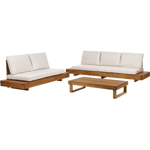 Beliani - Garden Sofa Set with Coffee Table - Acacia Wood Beliani - Garden Sofa Set with Coffee Table - Acacia Wood
