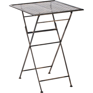 Beliani Garden Bar Table BORMIO 60 cm 60 cm Metal Black Beliani Garden Bar Table BORMIO 60 cm 60 cm Metal Black