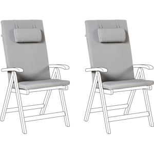 Beliani Set of 2 Back/Seat Cushions JAVA/AMANTEA PREMIUM 50 x 70 cm Light Grey Beliani Set of 2 Back/Seat Cushions JAVA/AMANTEA PREMIUM 50 x 70 cm Light Grey