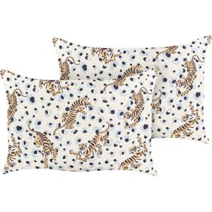 Beliani Set of 2 Cushions - Modern Animal Tiger Pattern 40x60cm Beliani Set of 2 Cushions - Modern Animal Tiger Pattern 40x60cm