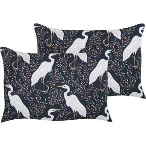 Beliani Garden Cushions Set of 2 - Outdoor Cushions - Black - 40x60 cm Beliani Garden Cushions Set of 2 - Outdoor Cushions - Black - 40x60 cm