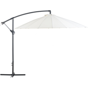 Beliani Garden Parasol Beige 2.68m UV Resistant Modern Outdoor Shade Beliani Garden Parasol Beige 2.68m UV Resistant Modern Outdoor Shade