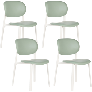 Beliani Set of 4 Garden Chairs MUSANO Green Beliani Set of 4 Garden Chairs MUSANO Green