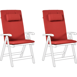 Beliani Set of 2 Back/Seat Cushions JAVA/AMANTEA PREMIUM 50 x 70 cm Red Beliani Set of 2 Back/Seat Cushions JAVA/AMANTEA PREMIUM 50 x 70 cm Red