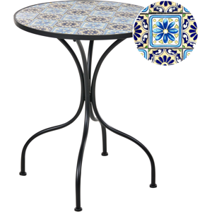 Beliani Bistro Table AGGIUS 60 cm 60 cm Metal Black Beliani Bistro Table AGGIUS 60 cm 60 cm Metal Black