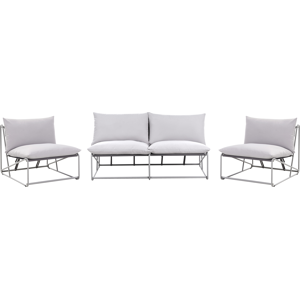 Beliani Garden Sofa Set 4 Seater PICO Metal Grey Beliani Garden Sofa Set 4 Seater PICO Metal Grey