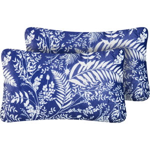Beliani Garden Cushion Set - Waterproof Floral Pattern - 2 pcs Beliani Garden Cushion Set - Waterproof Floral Pattern - 2 pcs
