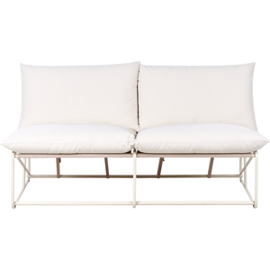 Beliani Garden Sofa 2 Seater PICO Metal Light Beige Beliani Garden Sofa 2 Seater PICO Metal Light Beige