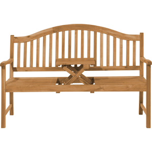 Beliani Garden Bench HILO 150 cm Acacia Wood Brown Beliani Garden Bench HILO 150 cm Acacia Wood Brown