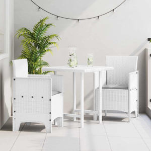 Vidaxl Set of 2 White and Light Gray Garden Chairs - Garden Furniture Vidaxl Set of 2 White and Light Gray Garden Chairs - Garden Furniture