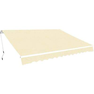 vidaXL Folding Awning Manual Operated 400 cm Cream - Awning vidaXL Folding Awning Manual Operated 400 cm Cream - Awning
