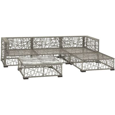 vidaXL 5 Piece Garden Lounge Set with Cushions - Garden Lounge Set vidaXL 5 Piece Garden Lounge Set with Cushions - Garden Lounge Set