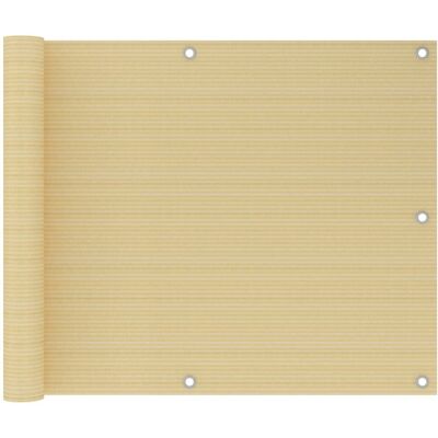 vidaXL Beige Balcony Privacy Screen 75x500 cm HDPE vidaXL Beige Balcony Privacy Screen 75x500 cm HDPE