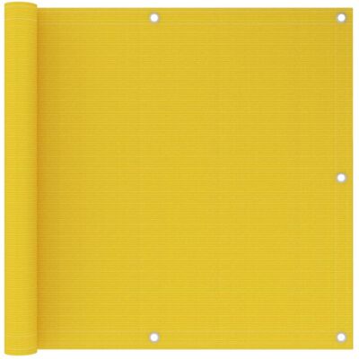 vidaXL Balcony Screen Yellow 90x600 cm HDPE Outdoor Patio Garden Sun Shelter vidaXL Balcony Screen Yellow 90x600 cm HDPE Outdoor Patio Garden Sun Shelter