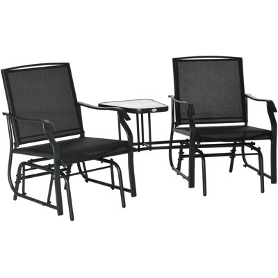 Outsunny - Double Glider - Loveseat - Garden Furniture Set Outsunny - Double Glider - Loveseat - Garden Furniture Set