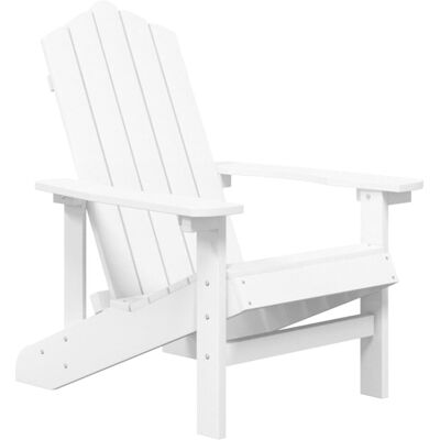 vidaXL Garden Adirondack Chair HDPE White Patio Armchair Outdoor Furniture vidaXL Garden Adirondack Chair HDPE White Patio Armchair Outdoor Furniture
